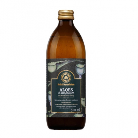 Herbal Monasterium Aloes sok z miąższem na odporność i oczyszczenie, 500 ml