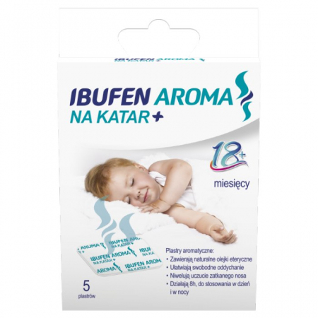 Ibufen Aroma plastry aromatyczne na katar po 18 miesiącu życia, 5 szt.