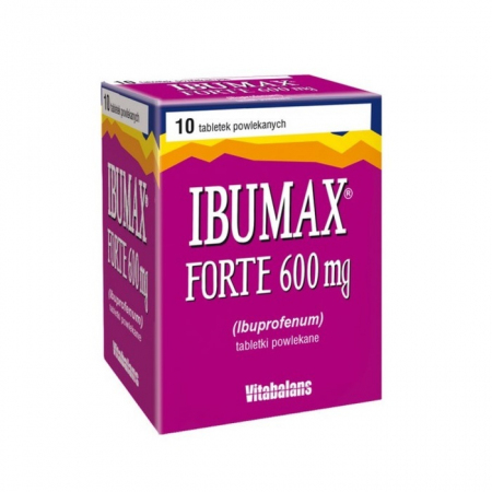 Ibumax Forte 600 mg tabletki przeciwbólowe przeciwgorączkowe, 10 szt.