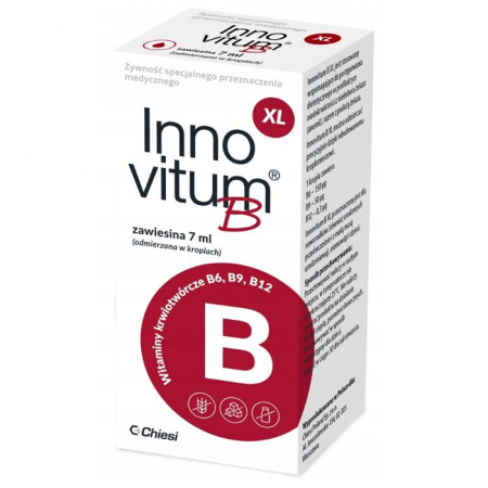 Innovitum B XL zawiesina doustna w kroplach z witaminami B6 B9 i B12, 7 ml