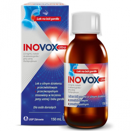 Inovox Ultra płyn na ból gardła i stany zapalne jamy ustnej, 150 ml