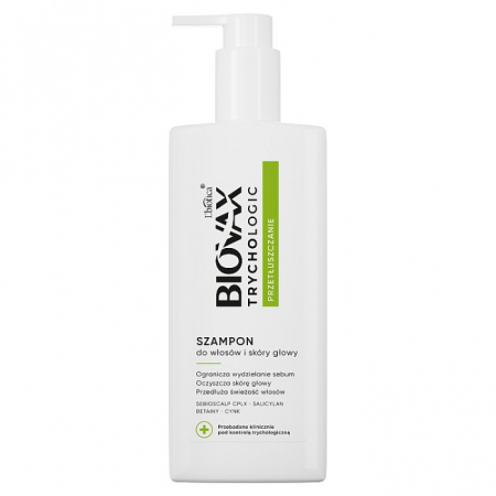 L'Biotica Biovax Trychologic Przetłuszczanie szampon do włosów i skóry głowy, 200 ml