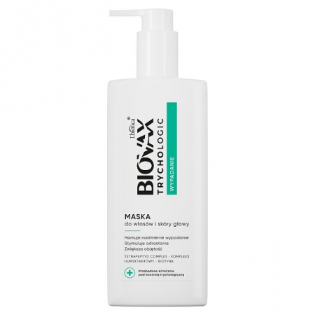 L'biotica Biovax Trychologic Wypadanie maska do włosów i skóry głowy, 200 ml