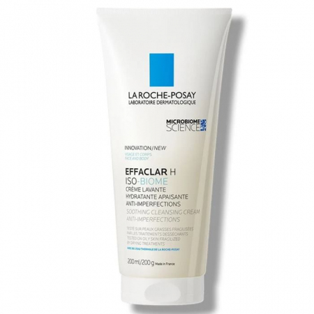 La Roche-Posay Effaclar H ISO-Biome kojący krem myjący, 200 ml