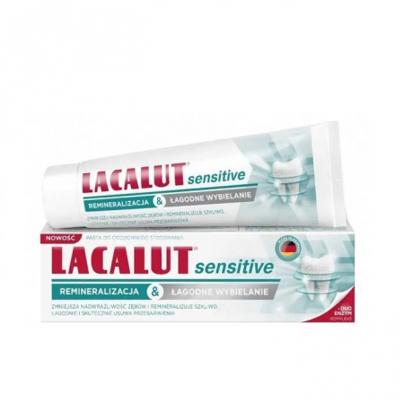 Lacalut Sensitive reminalizacja i wybielanie pasta do wrażliwych zębów, 75 ml