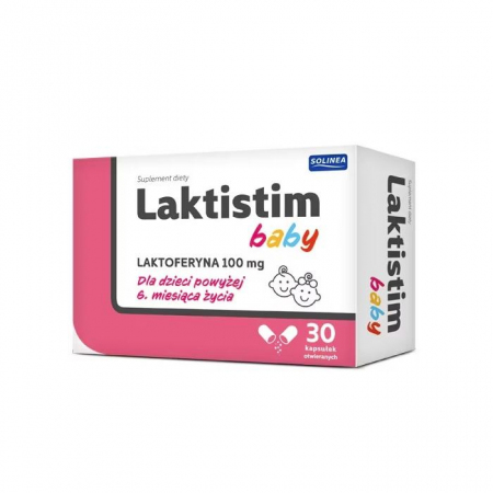 Laktistim Baby kapsułki z laktoferyną od 6. miesiąca, 30 szt.