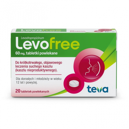 Levofree 60 mg tabletki powlekane na suchy kaszel, 20 szt.