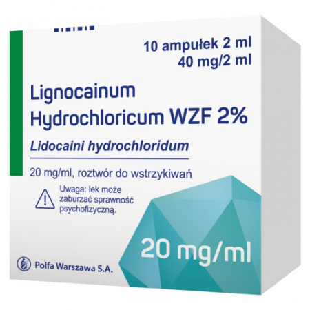 Lignocainum hydrochloridum injection 2 % 2 ml, 10 ampułek