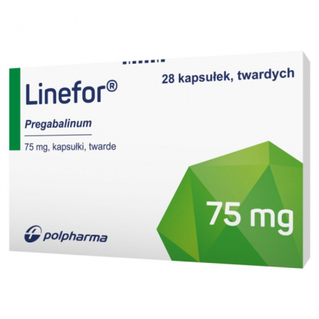 Linefor 75 mg, 28 kapsułek twardych