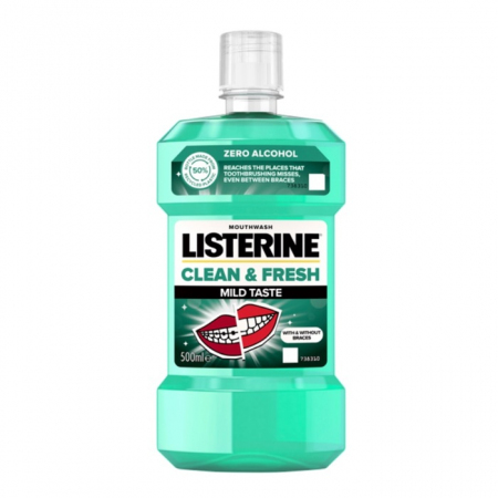 Listerine Clean & Fresh łagodny płyn do płukania jamy ustnej, 500 ml