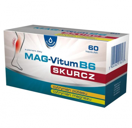 Mag-Vitum B6 Skurcz kapsułki na skurcze mięśni z magnezem i potasem, 60 szt.