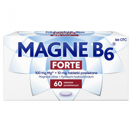 Magne B6 Forte magnez z witaminą B6 tabletki powlekane, 60 szt.