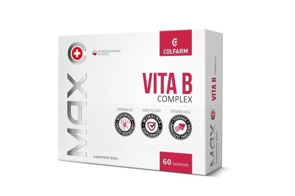 Max Vita B Complex 60 Tabletek Witaminy Z Grupy B Witaminy I Minerały Alleccopl