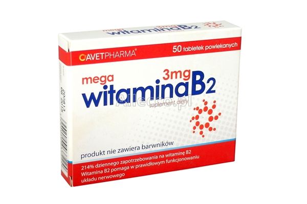 Mega Witamina B2 3 Mg 50 Tabl. - Witaminy Z Grupy B - Witaminy I ...