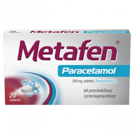 Metafen Paracetamol tabletki przeciwbólowe i przeciwgorączkowe, 20 szt.