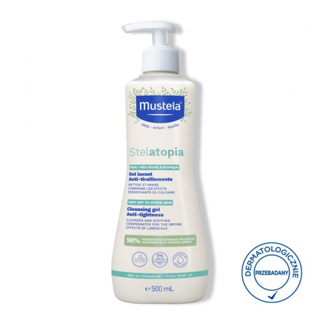 Mustela Stelatopia żel do mycia skóry atopowej od urodzenia, 500 ml