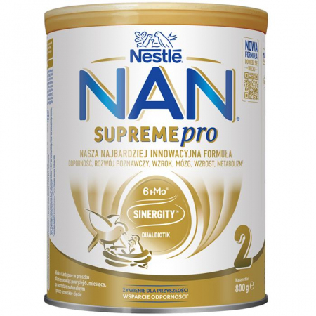 NAN Supreme PRO 2 mleko następne dla niemowląt powyżej 6 miesiąca, 800g