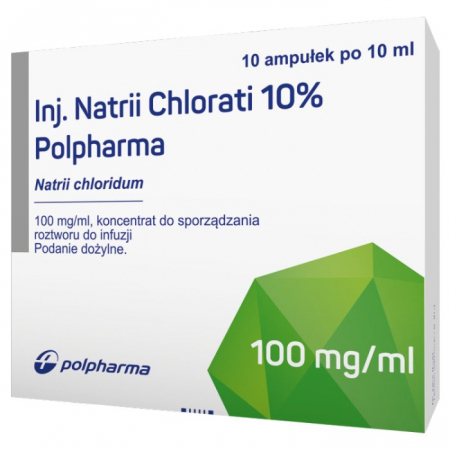 Natrium chloratum 10%, 10 ampułek po 10 ml