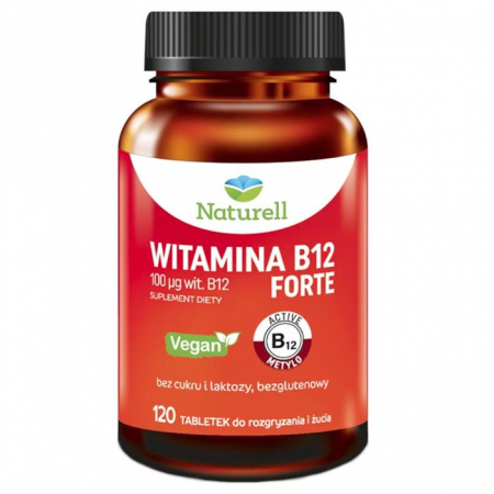 Naturell Witamina B12 Forte tabletki na niedobory witaminy B12, 120 szt.