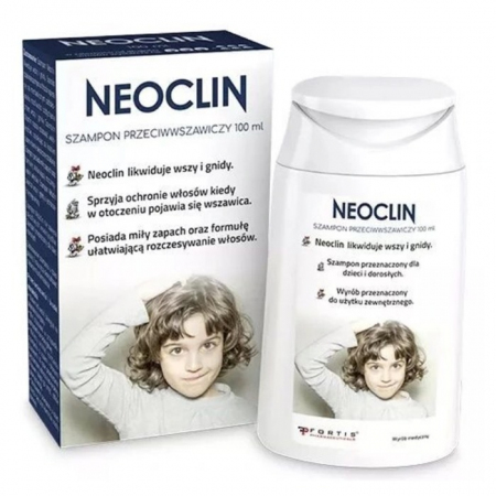 Neoclin szampon leczniczy na wszy i gnidy z grzebykiem, 100 ml