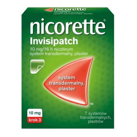 Nicorette Invisipatch 10 mg/16 h plastry na rzucenie palenia, 7 szt.