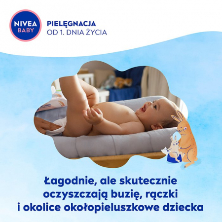 Nivea Baby Toddies chusteczki nawilżane biodegradowalne, 57 szt.