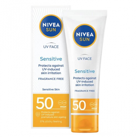 Nivea Sun UV Face krem ochronny do twarzy dla skóry wrażliwej SPF50, 50 ml