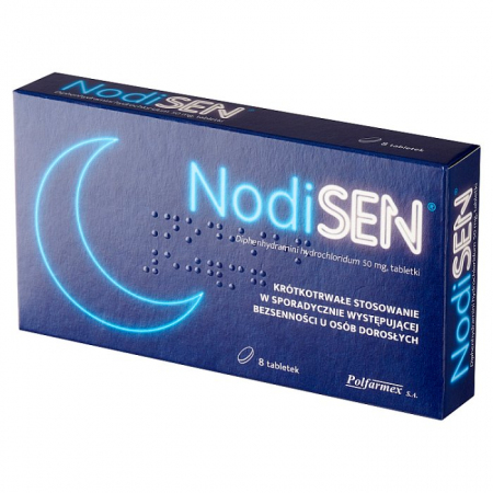 Nodisen 50 mg tabletki na bezsenność, 8 szt.