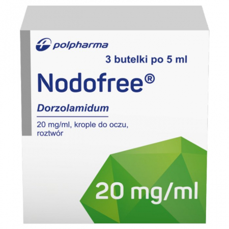 Nodofree 20 mg/ml 3 butelki po 5 ml krople do oczu