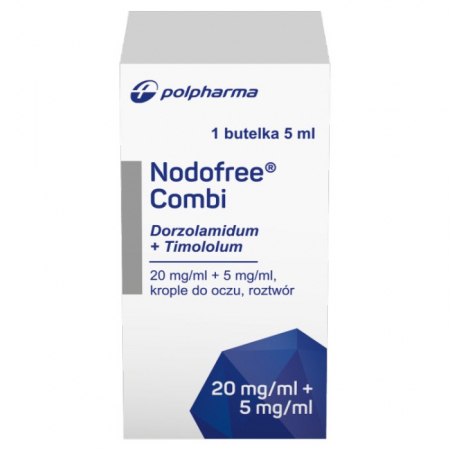 Nodofree Combi 20 mg/ml + 5 mg/ml krople do oczu,roztwór 1 butelka po 5 ml