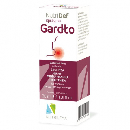 NutriDef spray na gardło i struny głosowe, 30 ml