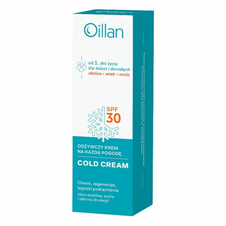 Oillan Cold Cream odżywczy krem do twarzy SPF30 na każdą pogodę, 50ml