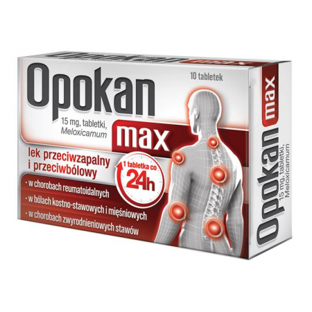 Opokan Max 15 mg tabletki przeciwbólowe i przeciwzapalne, 10 szt.