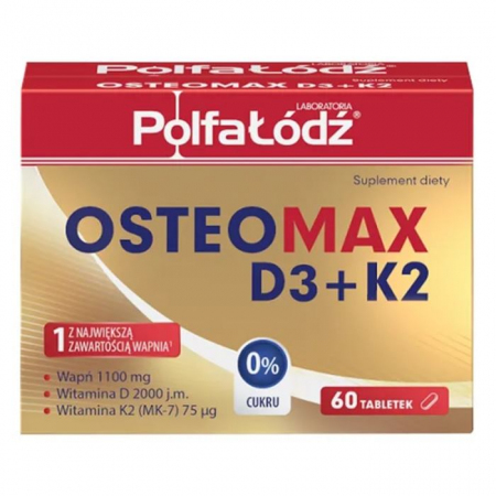 OsteoMax D3 + K2 tabletki na kości i stawy, 60 szt.