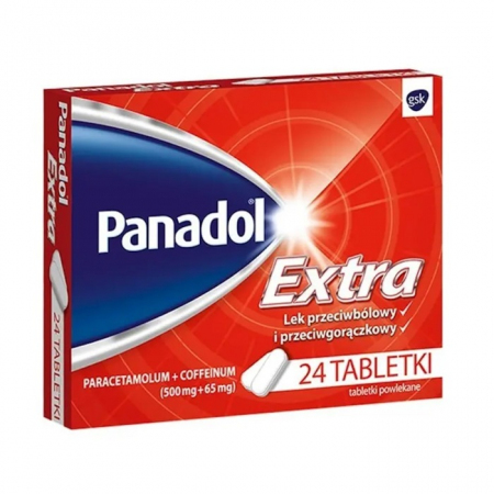 Panadol Extra tabletki przeciwbólowe i przeciwgorączkowe, 24 szt.