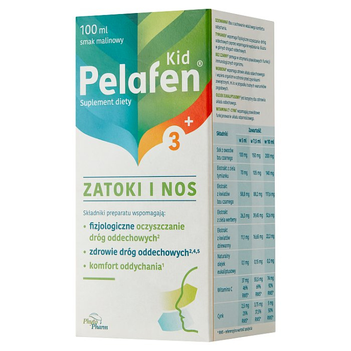 Pelafen Kid 3+ Zatoki i nos syrop 100 ml | Allecco.pl