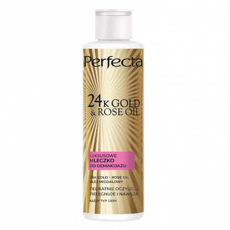 Perfecta 24K Gold&Rose Oil Luksusowe mleczko do demakijażu, 200 ml