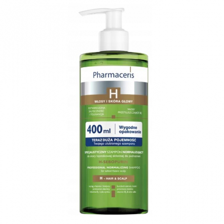 Pharmaceris H Sebopurin szampon normalizujący do włosów tłustych, 400 ml