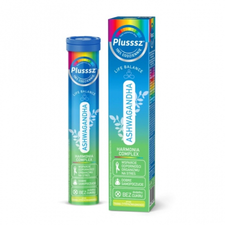 Plusssz Elektrolity Ashwagandha Harmony Complex tabletki musujące, 24 szt.