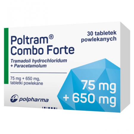 Poltram Combo Forte 75 mg + 650 mg 30 tabletek powlekanych