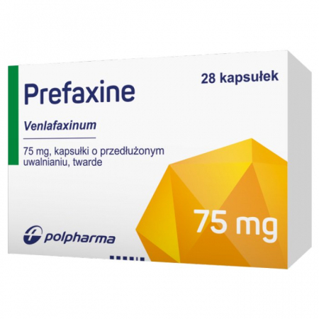 Prefaxine 75 mg 28 kapsułek twardych o przedłużonym uwalnianiu