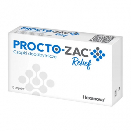 Procto-Zac Relief czopki doodbytnicze na hemoroidy, 10 szt.