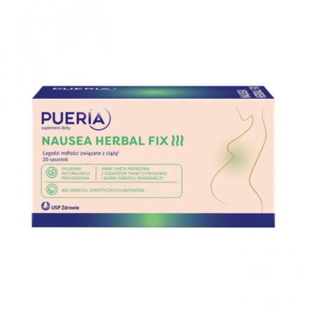 Pueria Herbal Nausea Fix herbatka na nudności w saszetkach, 20 szt.