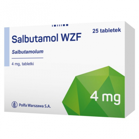 Salbutamol 4 mg, 25 tabletek