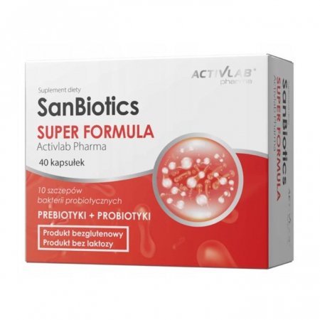 Sanbiotics Super Formula probiotyk + prebiotyk kapsułki, 40 szt.