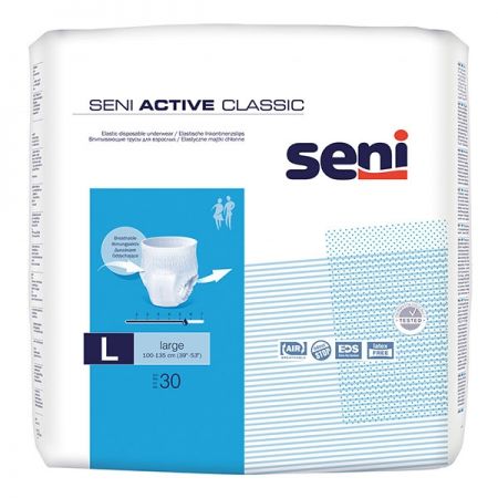 SENI ACTIVE CLASSIC L Majtki chłonne (100-135cm) 30 szt.