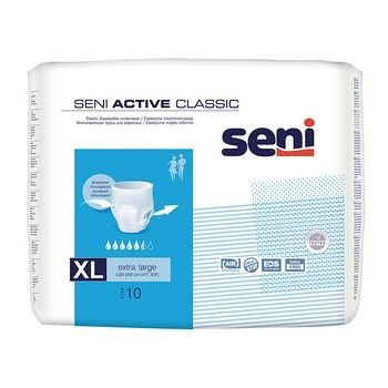 SENI ACTIVE CLASSIC XL Majtki chłonne (120-160cm) 10 szt.