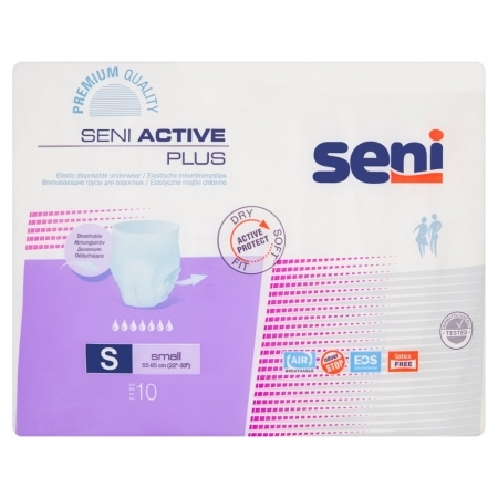 SENI ACTIVE PLUS Majtki chłonne S, 10 szt.