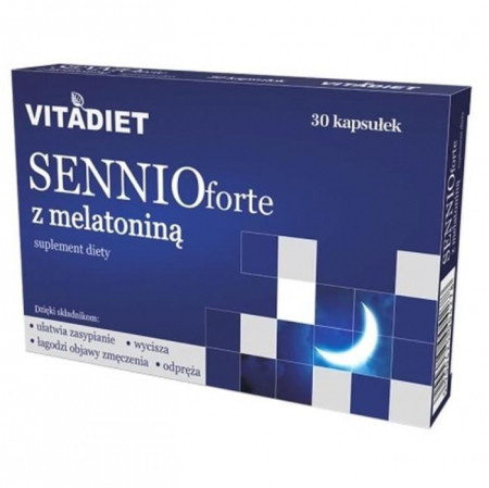 Sennio Forte kapsułki na problemy ze snem z melatoniną, 30 szt.