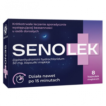 Senolek 50 mg kapsułki miękkie na sen, 8 szt.